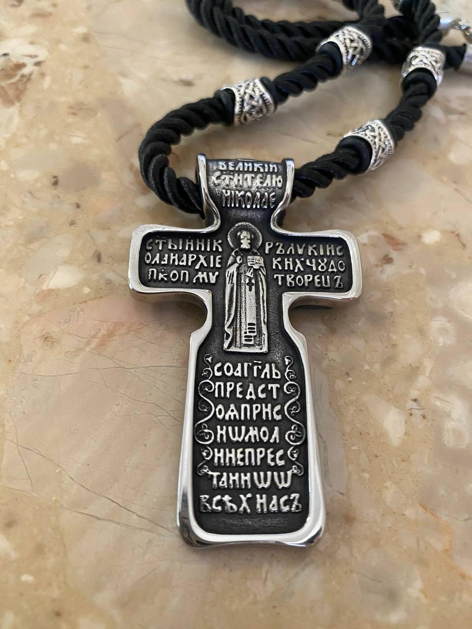 Колье LITAURS з підвіскою оберіг хрест двосторонній з молитвою (250304) - фото 4 Колье LITAURS з підвіскою оберіг хрест двосторонній з молитвою (250304) - фото 4