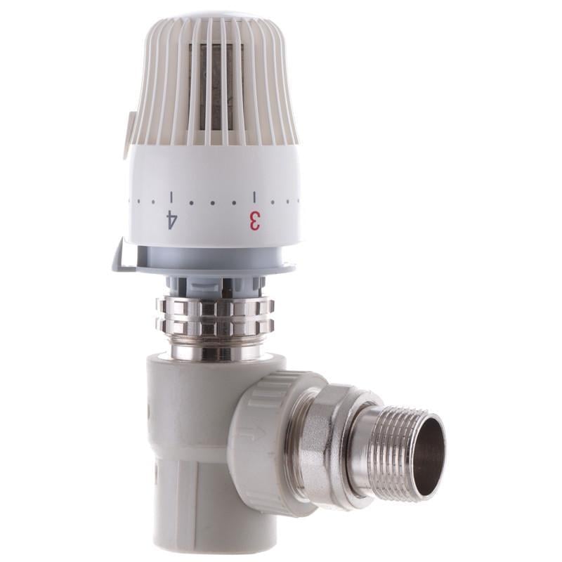 Кран термостатический угловой KOER K0154.PRO с термоголовкой PPR 25x3/4 (KP0196)