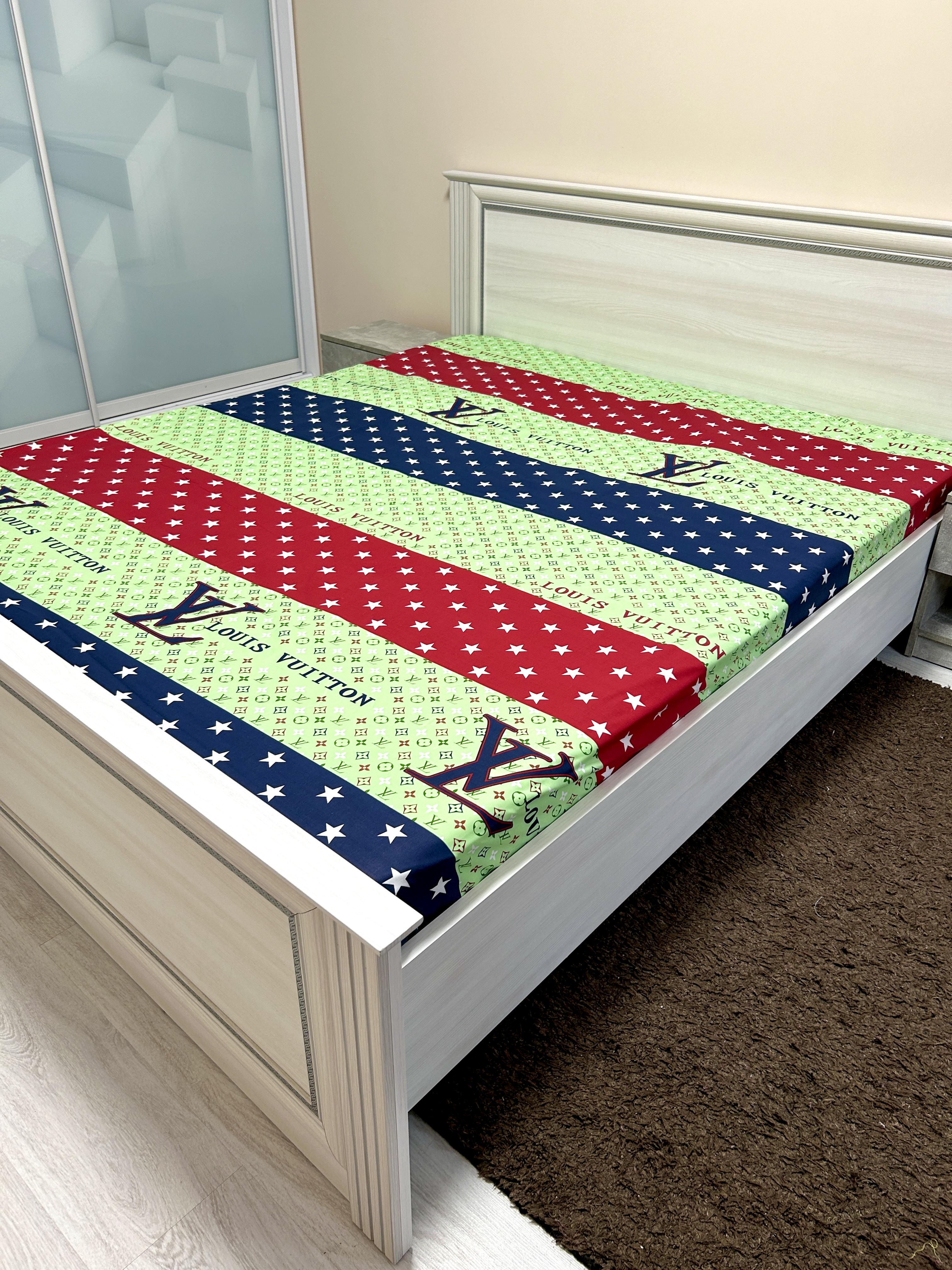 Простирадло на резинці Луї Віттон 180х200 см (G-V2503/WP/-180)