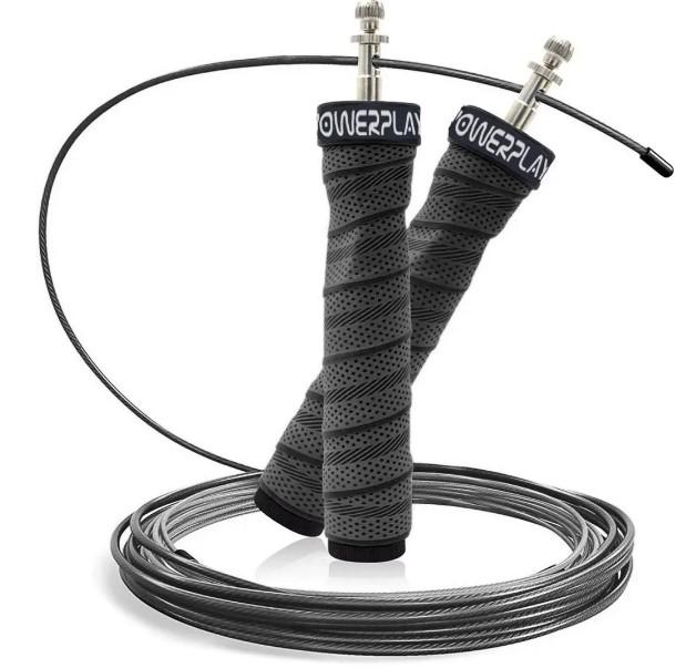 Скакалка скоростная на подшипниках PowerPlay 4208 Fitness Jump Rope 3 м Черный (PP_4208_Black)