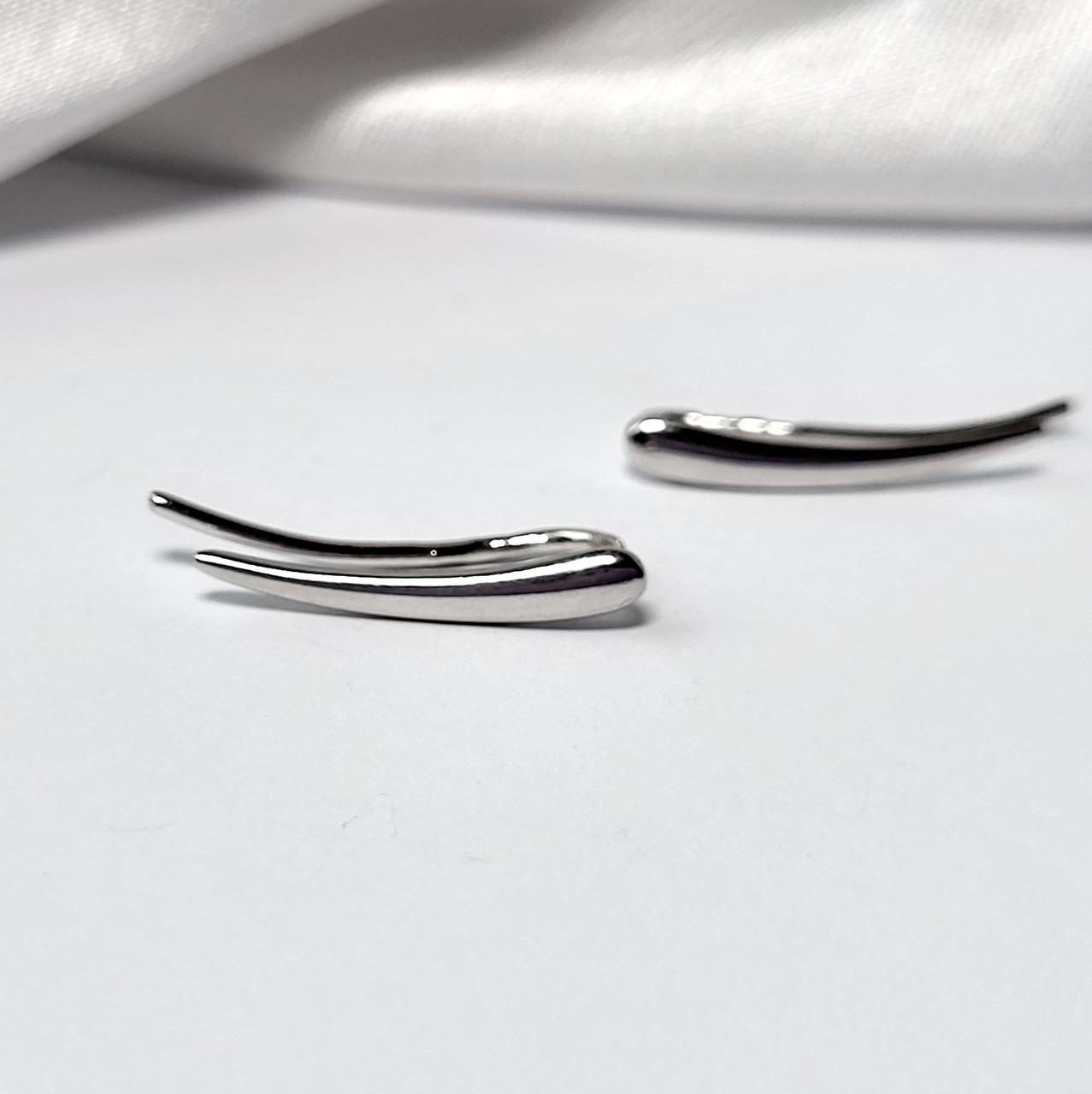 Серьги без камней серебро 925 пробы 1,40 г (51714р)