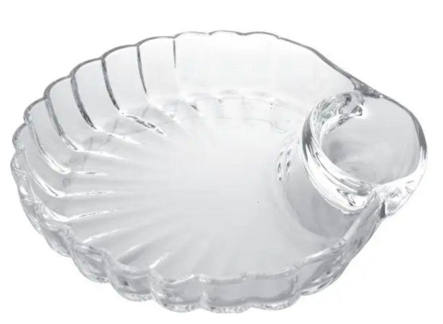 Блюдо стеклянное для сервировки Helios D-84 215 мм Дель маре