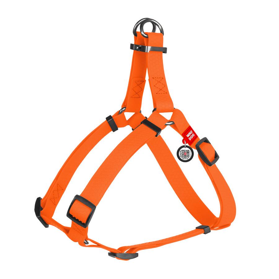 Шлейка Waudog Waterproof с QR паспортом водостойкая металлическая фурнитура M 20 мм/50-80 см Шлейка Waudog Waterproof с QR паспортом водостойкая металлическая фурнитура M 20 мм/50-80 см