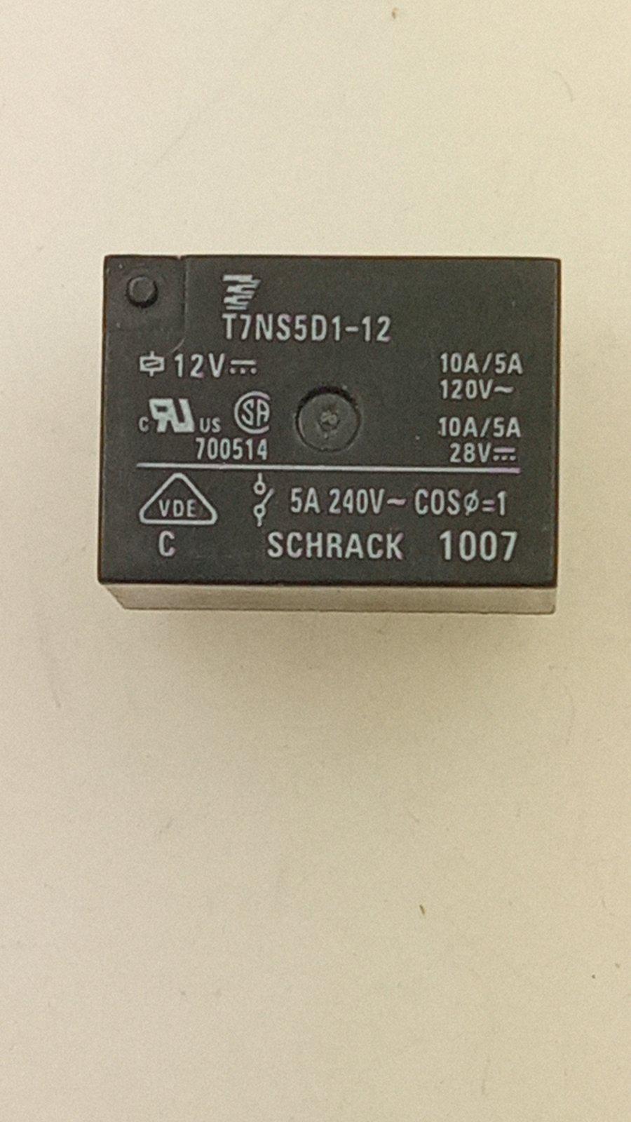 Реле Tyco T7NS5D1-12 12DC 10A 120VAC