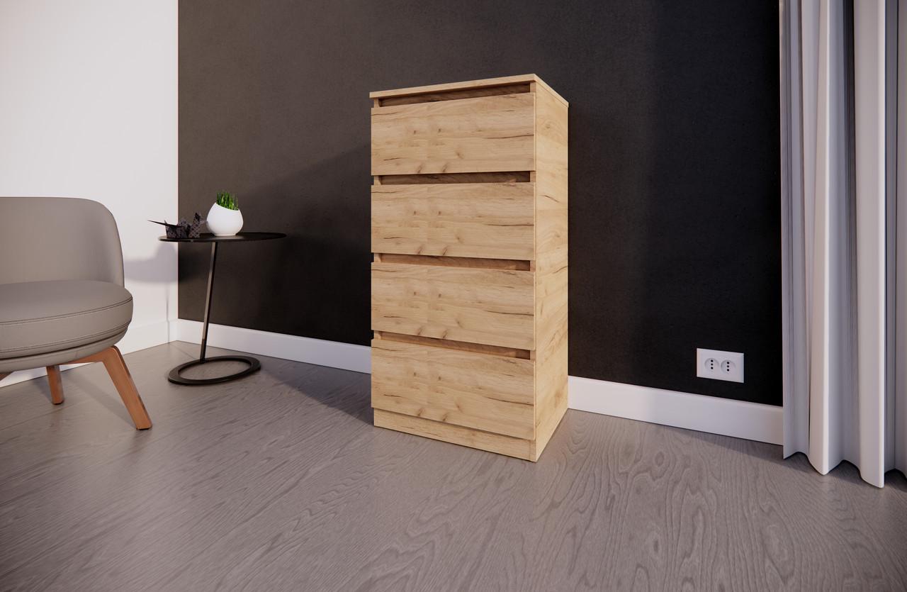 Комод MEBEX на 4 шухляди 50х40х100 см Дуб Крафт (VM4B500DC) - фото 3