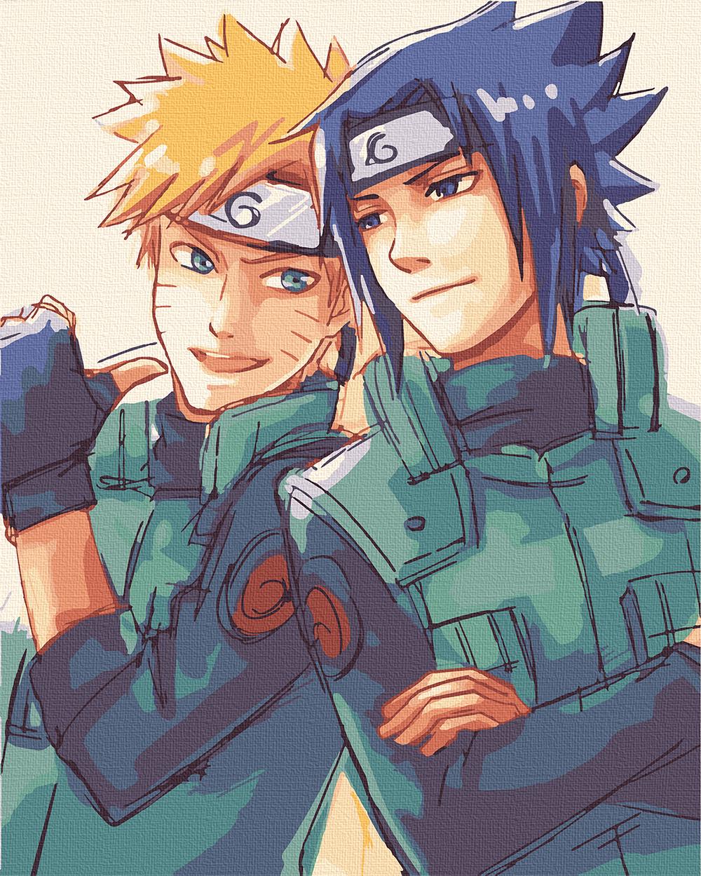 Картина по номерам ART CRAFT Наруто и Саске 40x50 см Разноцветный (PM-194-K-198)