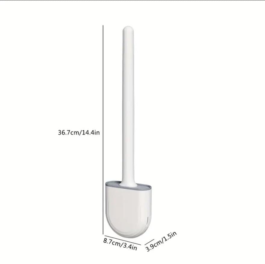 Ершик для унитаза с силиконовой щетиной настенный крепеж (23786075) - фото 2