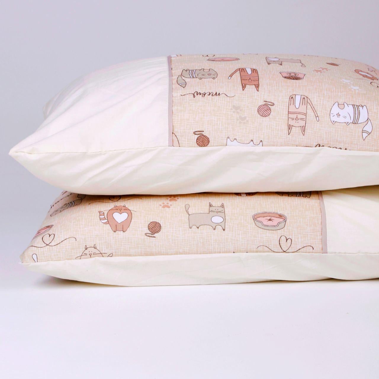Набор наволочек PaniPava Creamy Cat бязь 50х70 см 2 шт. (00215980)
