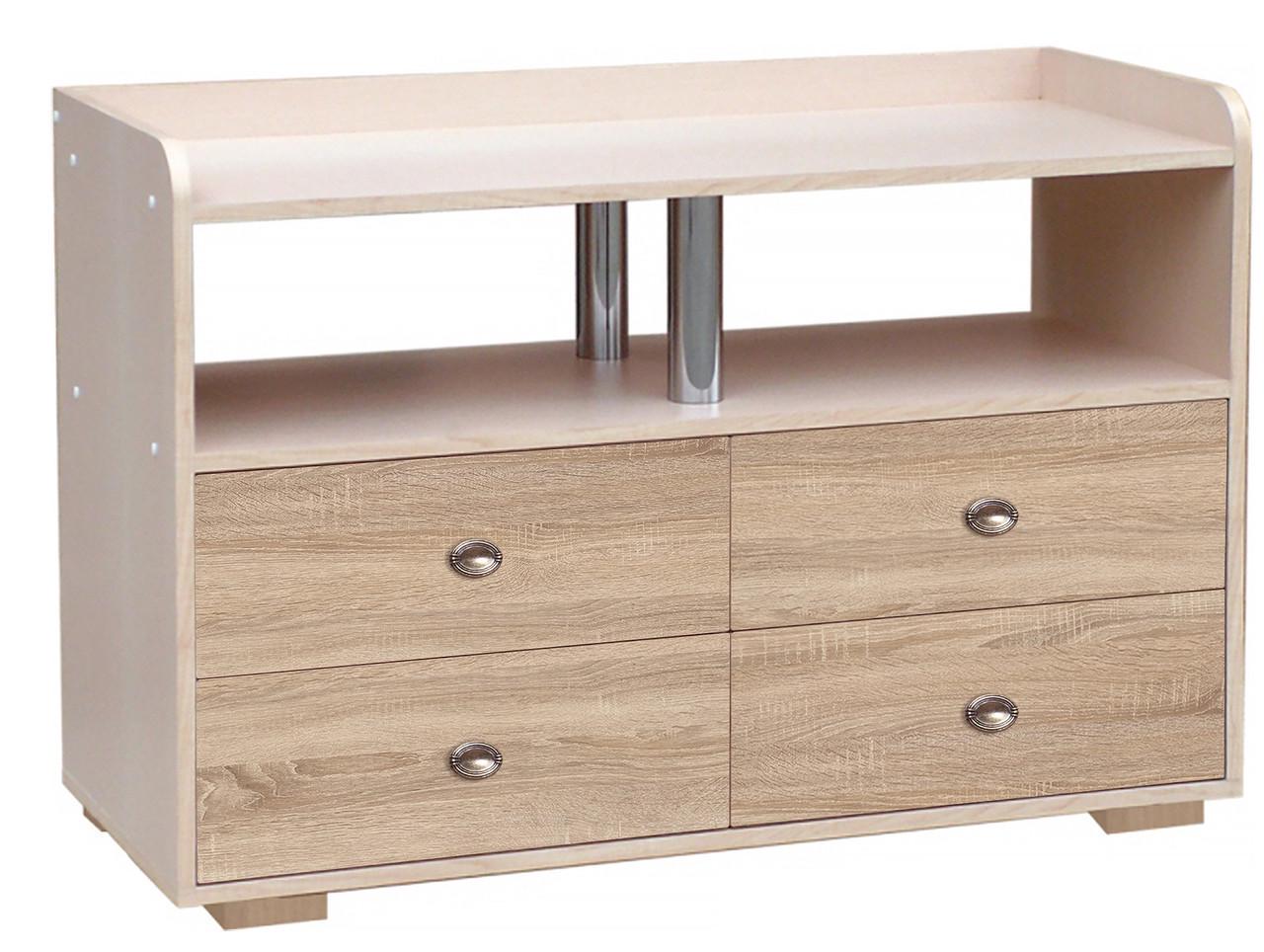 Тумба под телевизор МАКСИ-МЕбель Креон Дуб молочный/Дуб сонома (8820)