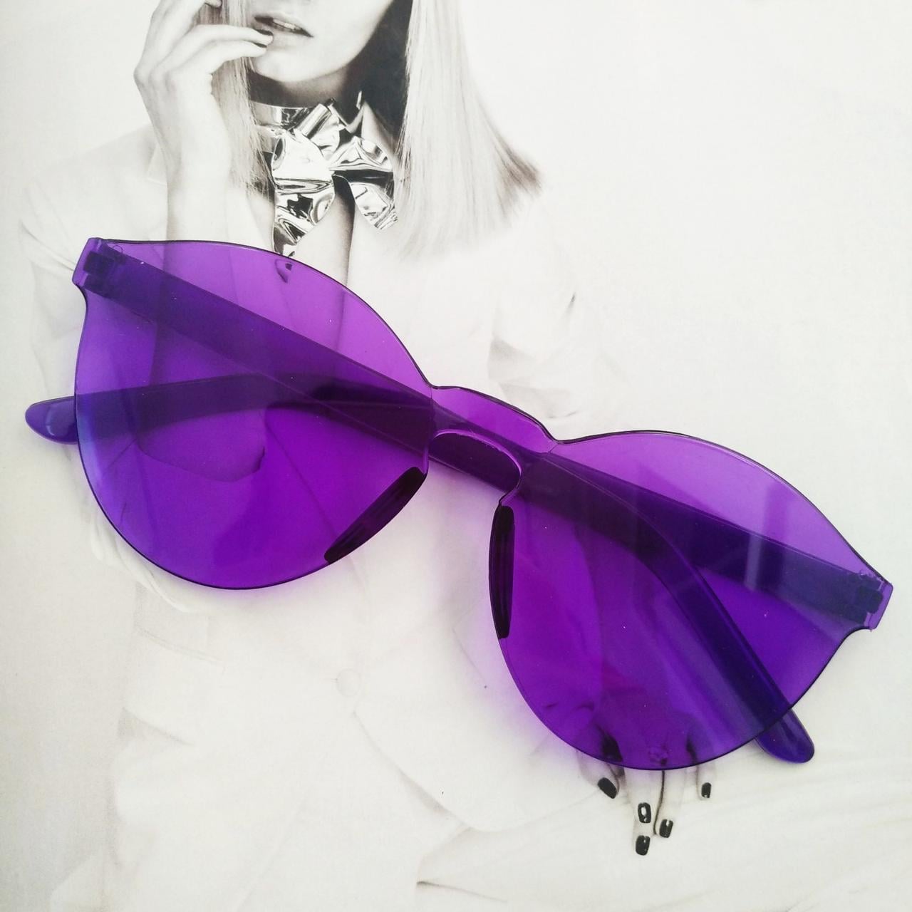 Солнцезащитные очки безоправные Фиолетовый