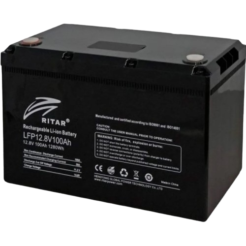 Акумуляторна батарея для ДБЖ Li-ion Ritar LFP12,8V100AHG24 12,8V 100Ah Black (27918150) - фото 1 Акумуляторна батарея для ДБЖ Li-ion Ritar LFP12,8V100AHG24 12,8V 100Ah Black (27918150) - фото 1