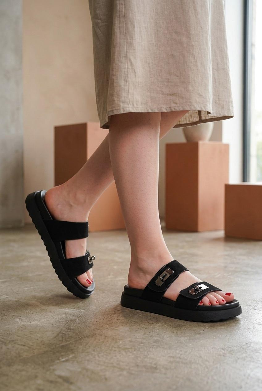 Шлепанцы женские Fashion замшевые 351129 р. 40 Черный (351129_40) Шлепанцы женские Fashion замшевые 351129 р. 40 Черный (351129_40)