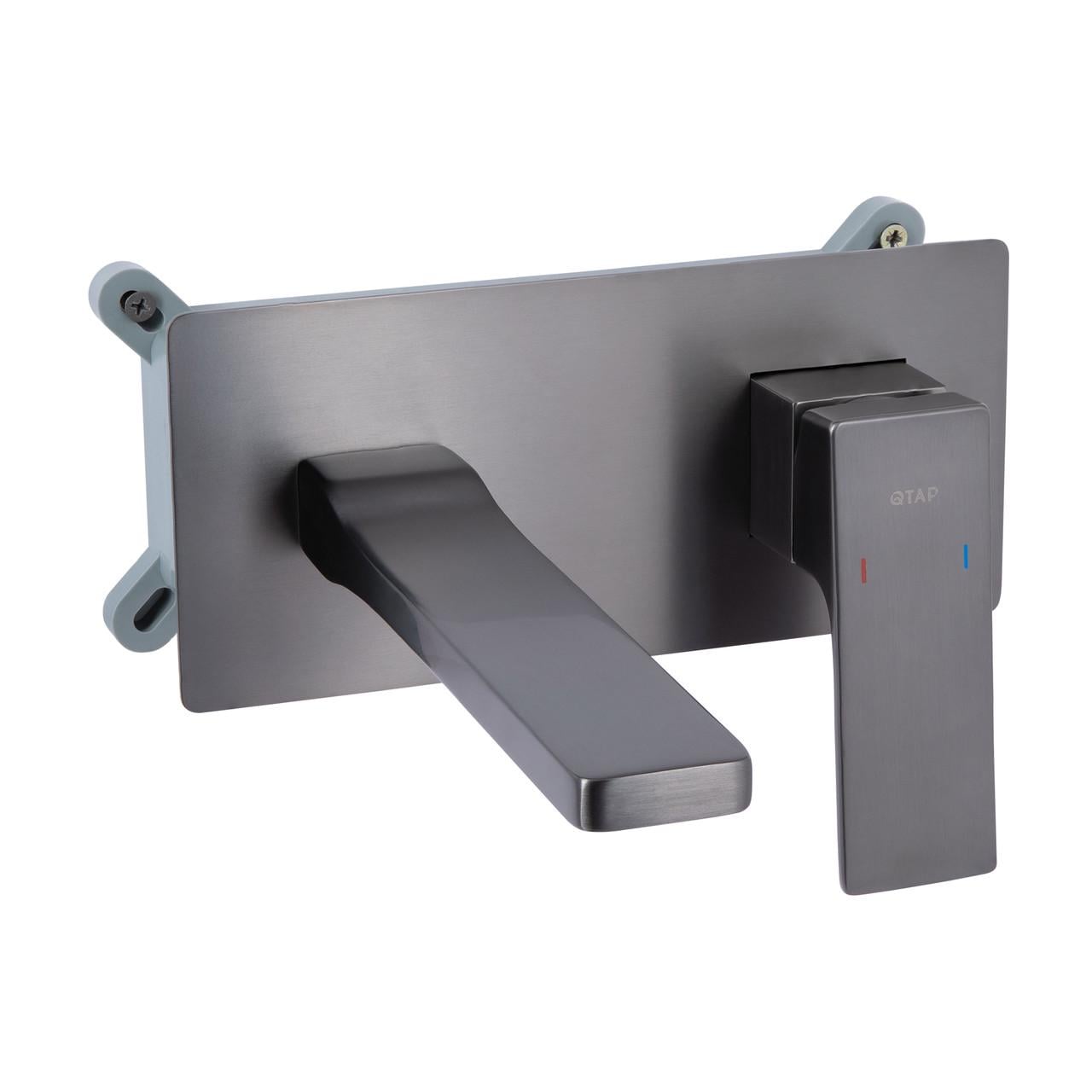 Смеситель для раковины Qtap Gemini скрытого монтажа QTGEM273GMB45695 Gunmetal PVD Black (2595359320)
