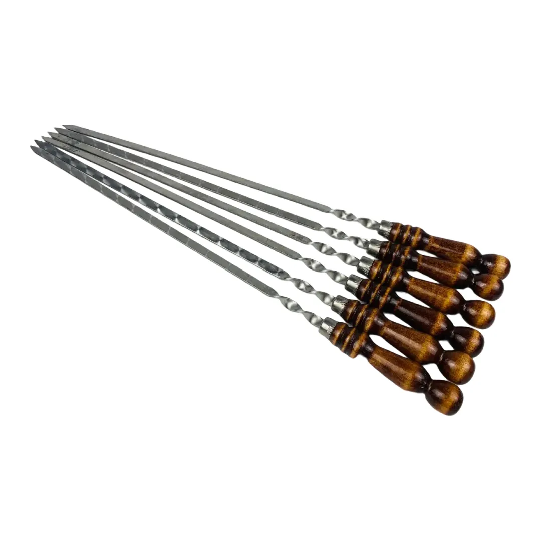 Шампур Кизляр с деревянной ручкой 6 шт. (21-10-SH-3105)