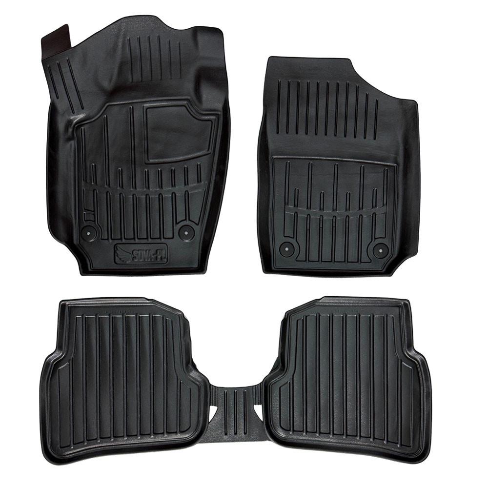 Коврики в салон SOVA-PL для Volkswagen Polo 2009-2017 резиновые 5 шт. Черный (28800530)