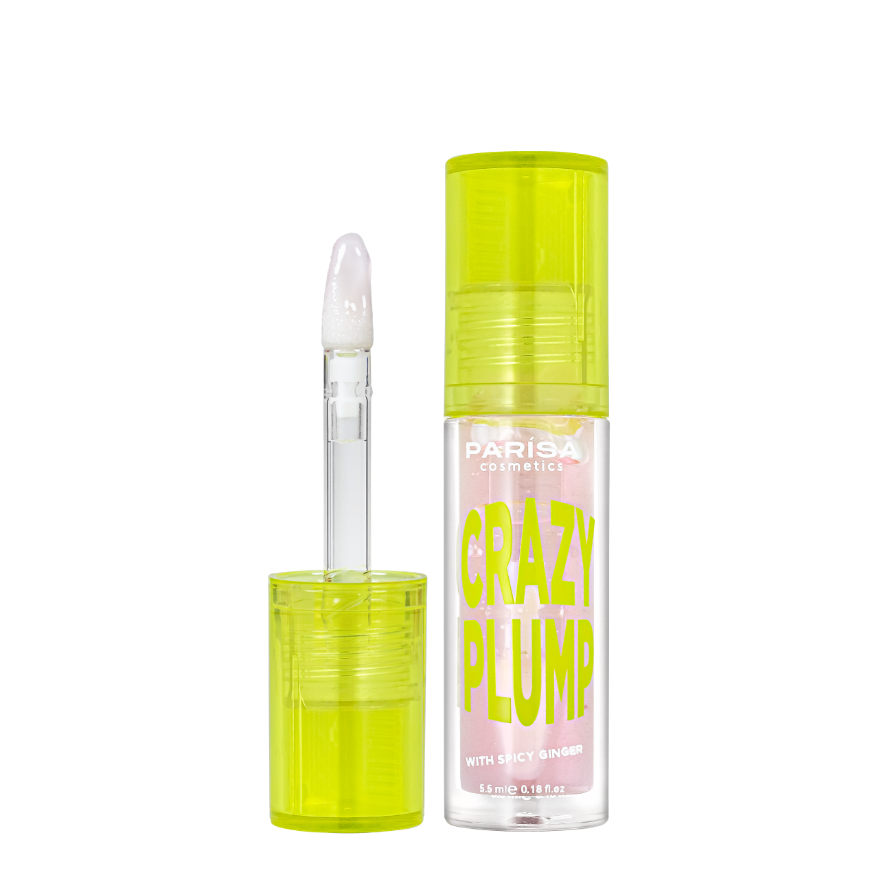 Блиск-плампер для об'єму губ Parisa Cosmetics Crazy Plump 5,5 мл 101 Clear plump Прозорий (13350424)