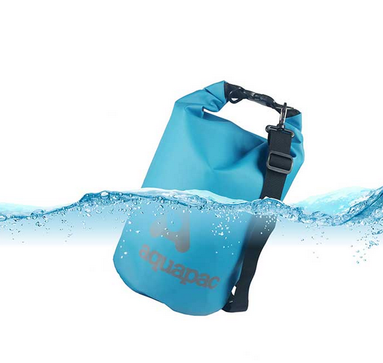 Гермомешок водонепроницаемый AQUAPAC 734 TrailProof Drybag с плечевым ремнем 15 л Blue - фото 5