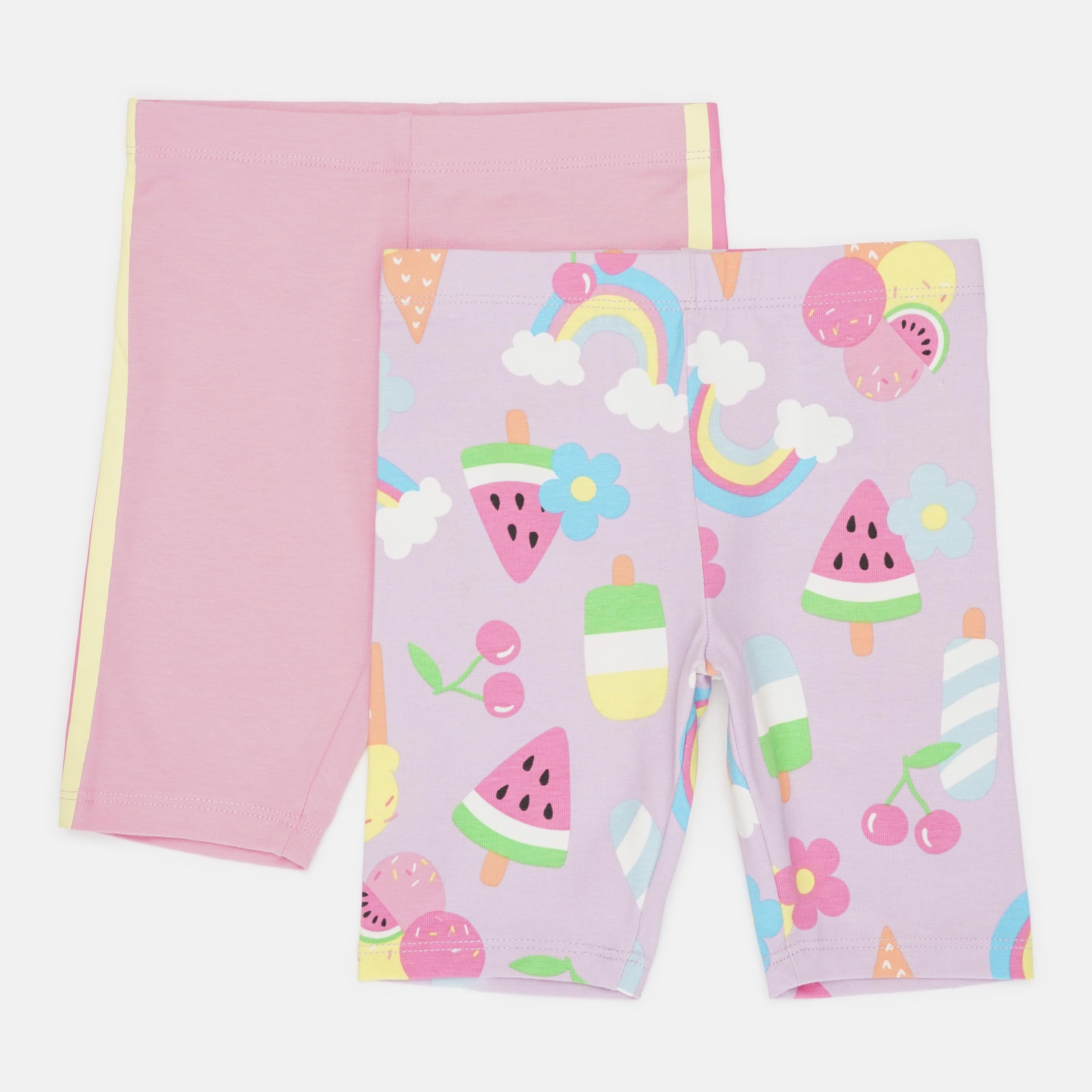 Шорти H&M 2 шт. 104 см Рожевий/Бузковий (1038720)