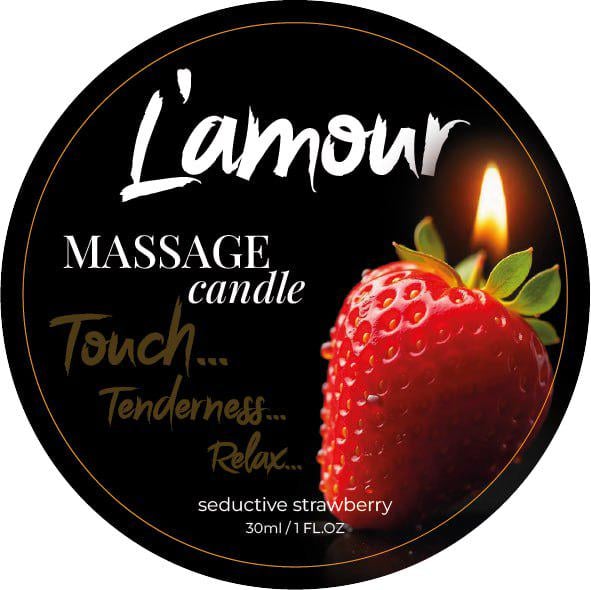Массажная свеча L'amour Seductive Strawberry с ароматом клубники 30 мл (LM92346)