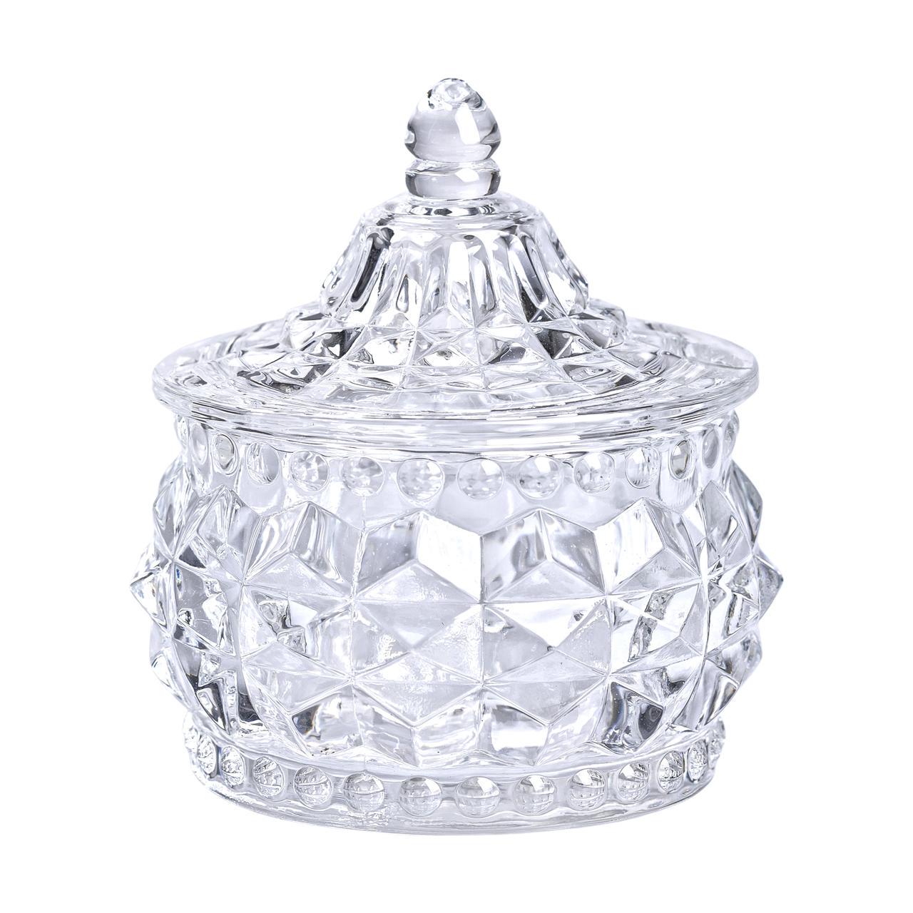 Стеклянная сахарница Glass Jay с крышкой в восточном стиле Ice Flowers Прозрачный - фото 2 Стеклянная сахарница Glass Jay с крышкой в восточном стиле Ice Flowers Прозрачный - фото 2