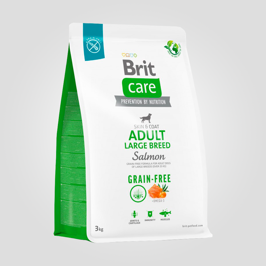 Корм сухой Brit Care Dog Grain-free Large Breed для собак больших беззерновых пород с лососем 3 кг (20504629)