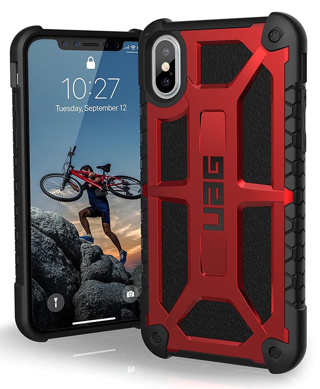 Чохол мілітарі протиударний UAG Monarch для Iphone X/XS Crimson - фото 12