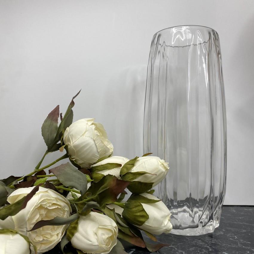 Ваза скляна BonaDi 527-791 Scandinavia 30 см Прозорий (1987088544)