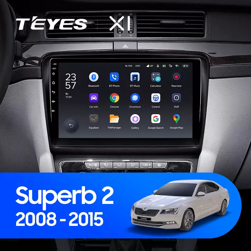 Автомагнитола штатная Teyes для Skoda Superb 2 B6 2008-2015 Android (1671382106) - фото 3