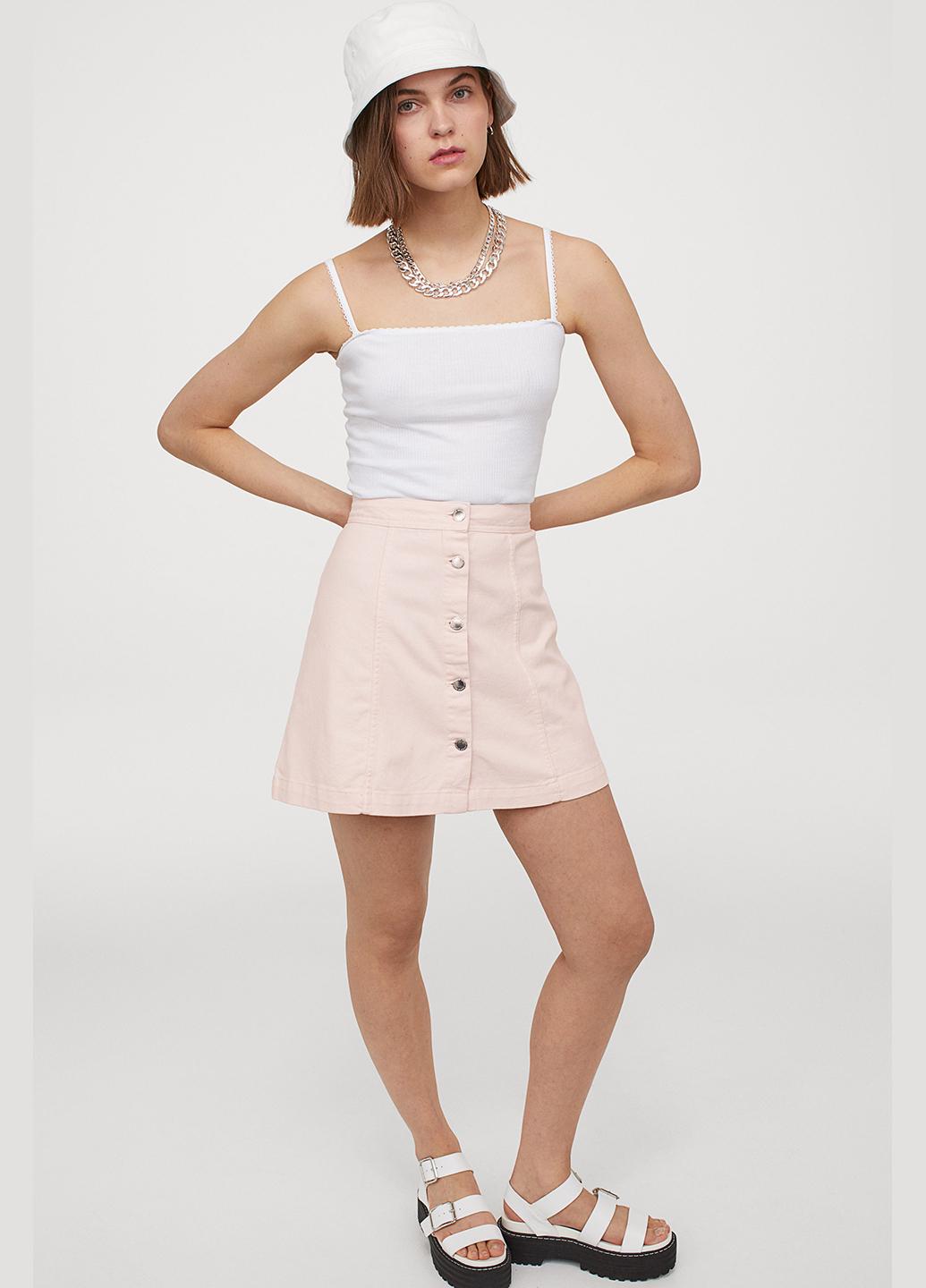 Юбка H&M р. 40 Светло-розовый (674606b50)