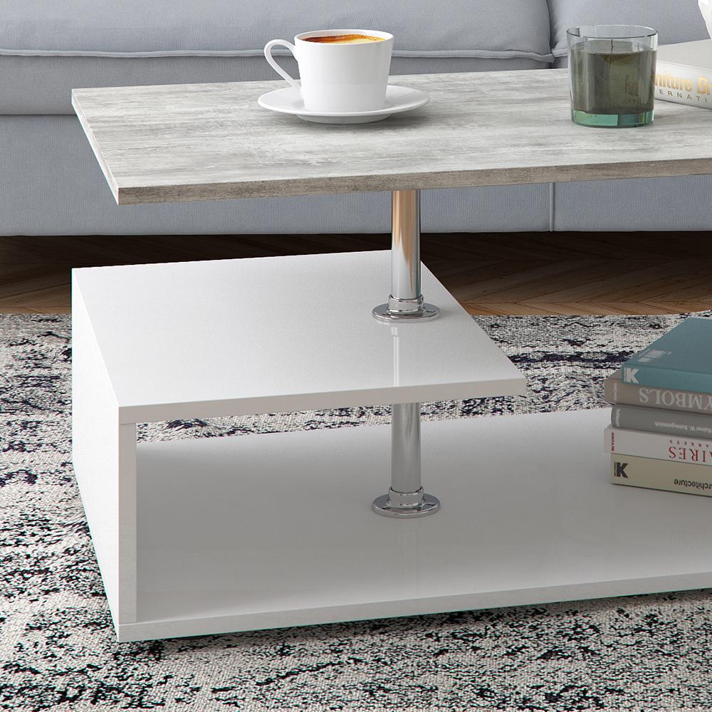 Столик кофейный 91x53 Vicco Guillermo Белый/Бетон - фото 7 Столик кофейный 91x53 Vicco Guillermo Белый/Бетон - фото 7