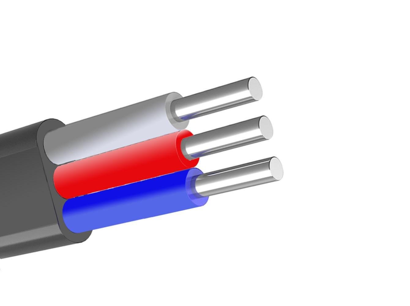 Кабель алюмінієвий плоский Прикарпаткабель АВВГ-П 3х4 мм2 Чорний (28164301)