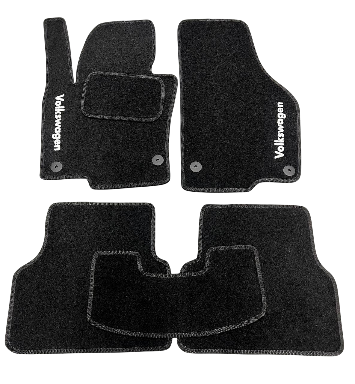 Килимки в салон ворсові для Volkswagen Tiguan 2007-2016 BLCCR1684 5 шт. Чорний (27327182)