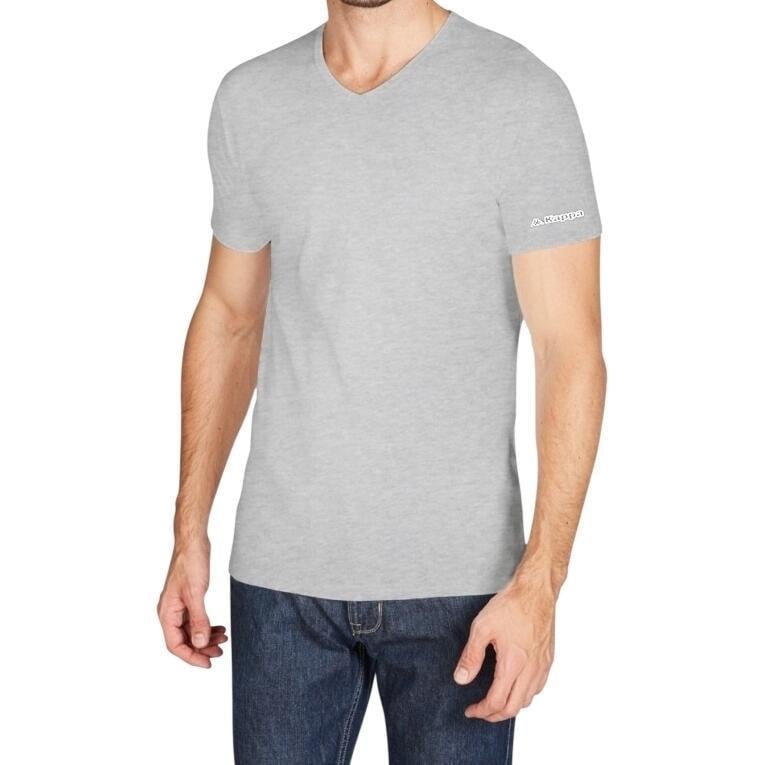 Футболка Kappa T-SHIRT MEZZA MANICA SCOLLO V K1315 GrigioUnito 2XL Серый (57375-55)