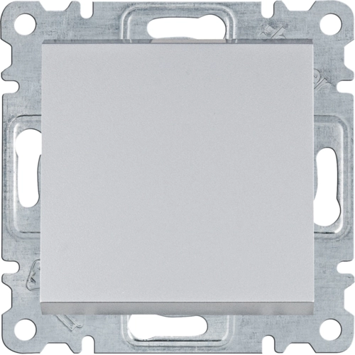 Выключатель однотактовый Hager Lumina Серебряный (WL0112)