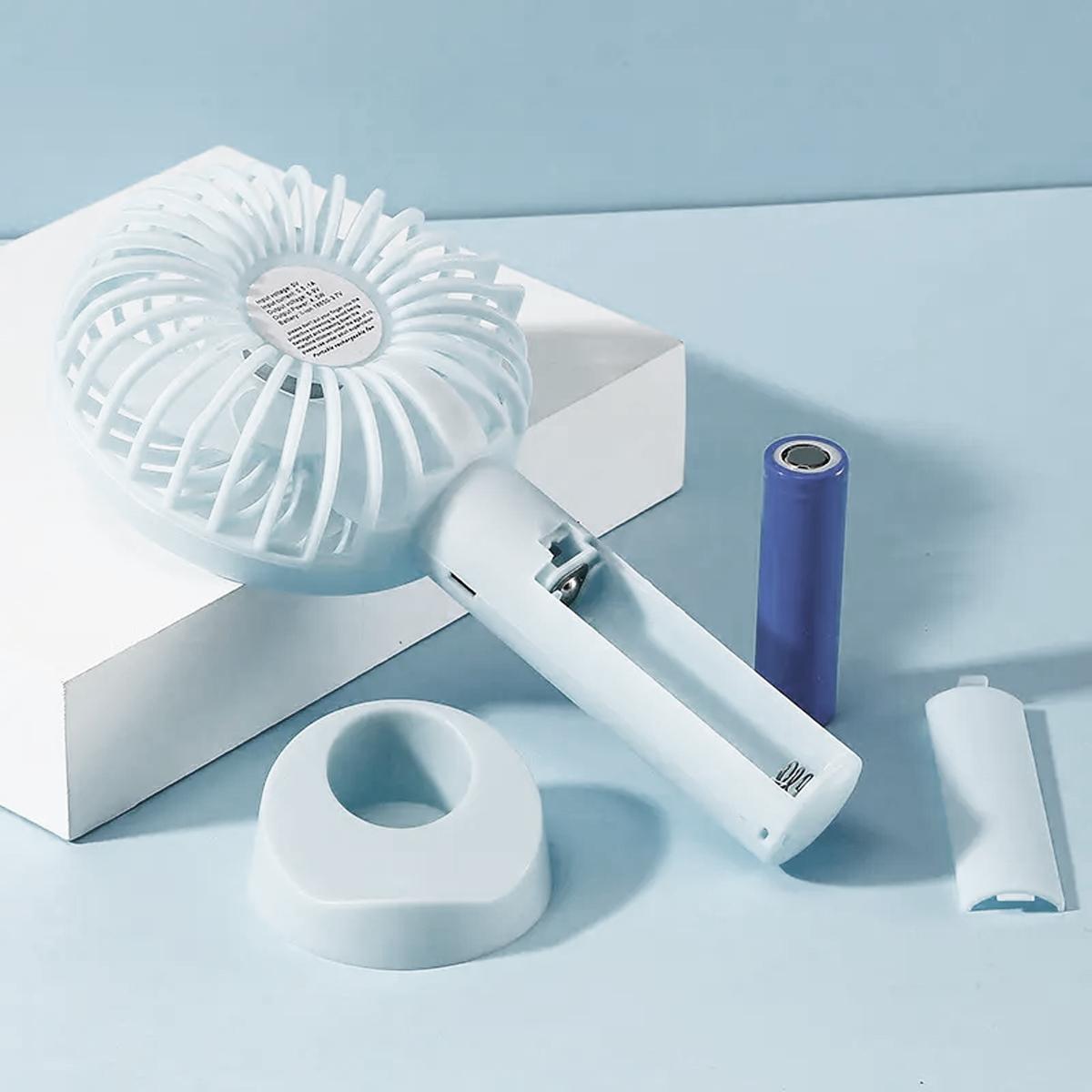 Портативний USB міні вентилятор Eternal Classics Акумулятор Li-Ion 18650 mAh 3,7V 4,5W Blue (200304) - фото 6 Портативний USB міні вентилятор Eternal Classics Акумулятор Li-Ion 18650 mAh 3,7V 4,5W Blue (200304) - фото 6