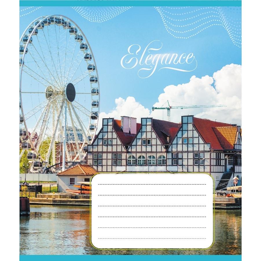 Шкільний зошит Міста Європи 024-550207K-4 в клітинку 24 аркуші (RLT55265)