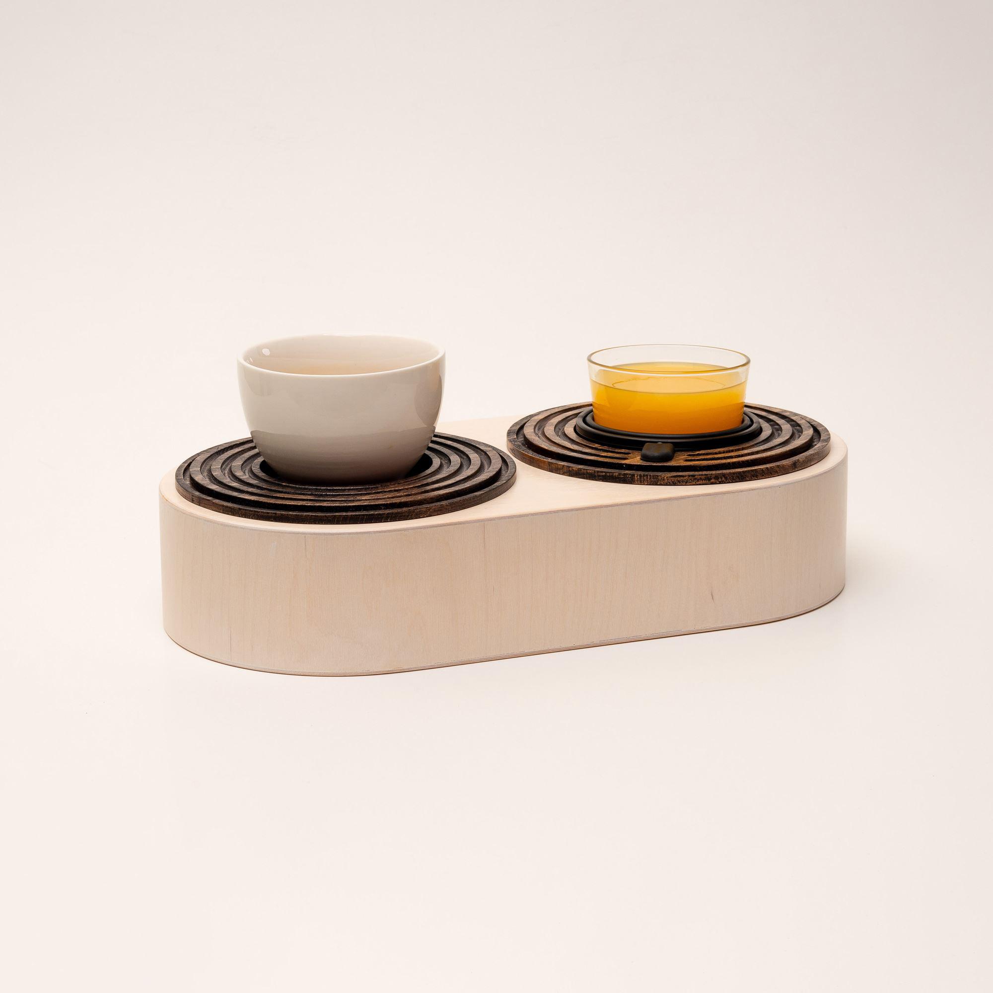 Підставка балансуюча Spillno Oval під келих/пляшку/банку з двосторонньою підставкою для чашки або тарілки (80001) - фото 3