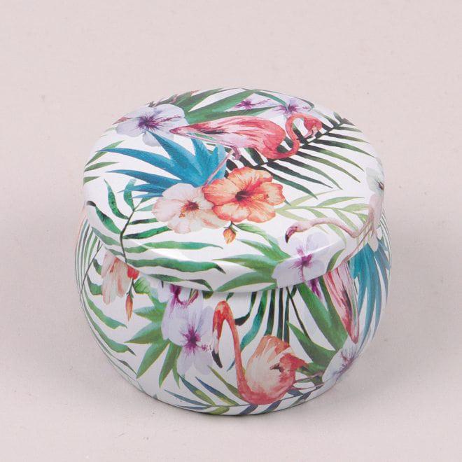 Коробочка металлическая Flora Фламинго для хранения мелочей (25259)