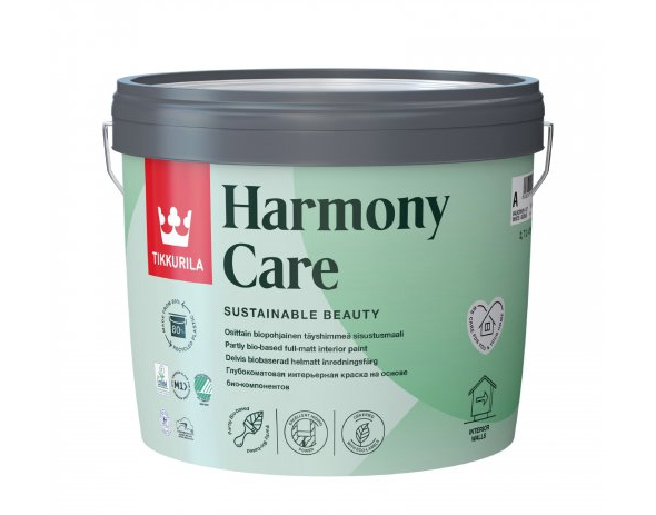 Краска интерьерная матовая Tikkurila Harmony Care 2,7 л Прозрачный - фото 1