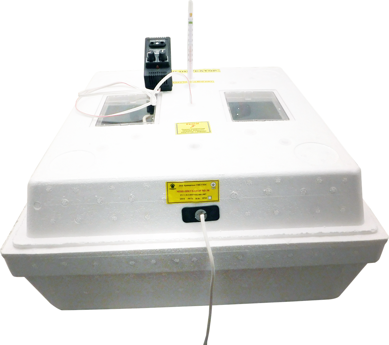 Інкубатор ручний МІ-30 на 80 яєць (електронний терморегулятор)