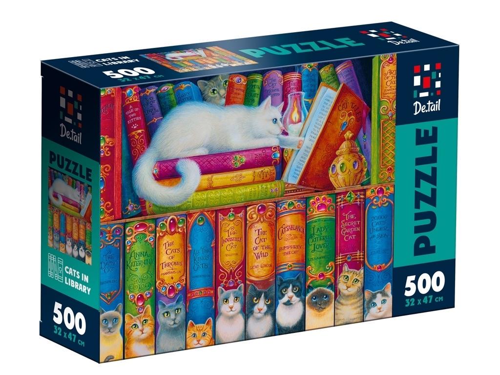 Пазли De.tail. Коти в бібліотеці DT500-11 500 ел. (MTT-189799)