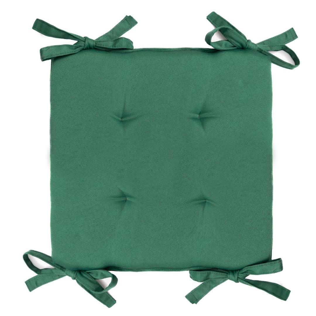 Подушка для стула/кресла/табурета 35х35х3 см Зеленый (1798494469) - фото 1