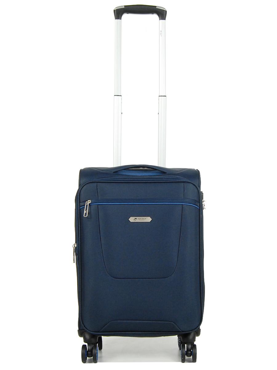 Чемодан ручная кладь AIRTEX ткань S 55х36х20 см + 5 см 33 л 2,5 кг Синий (825)