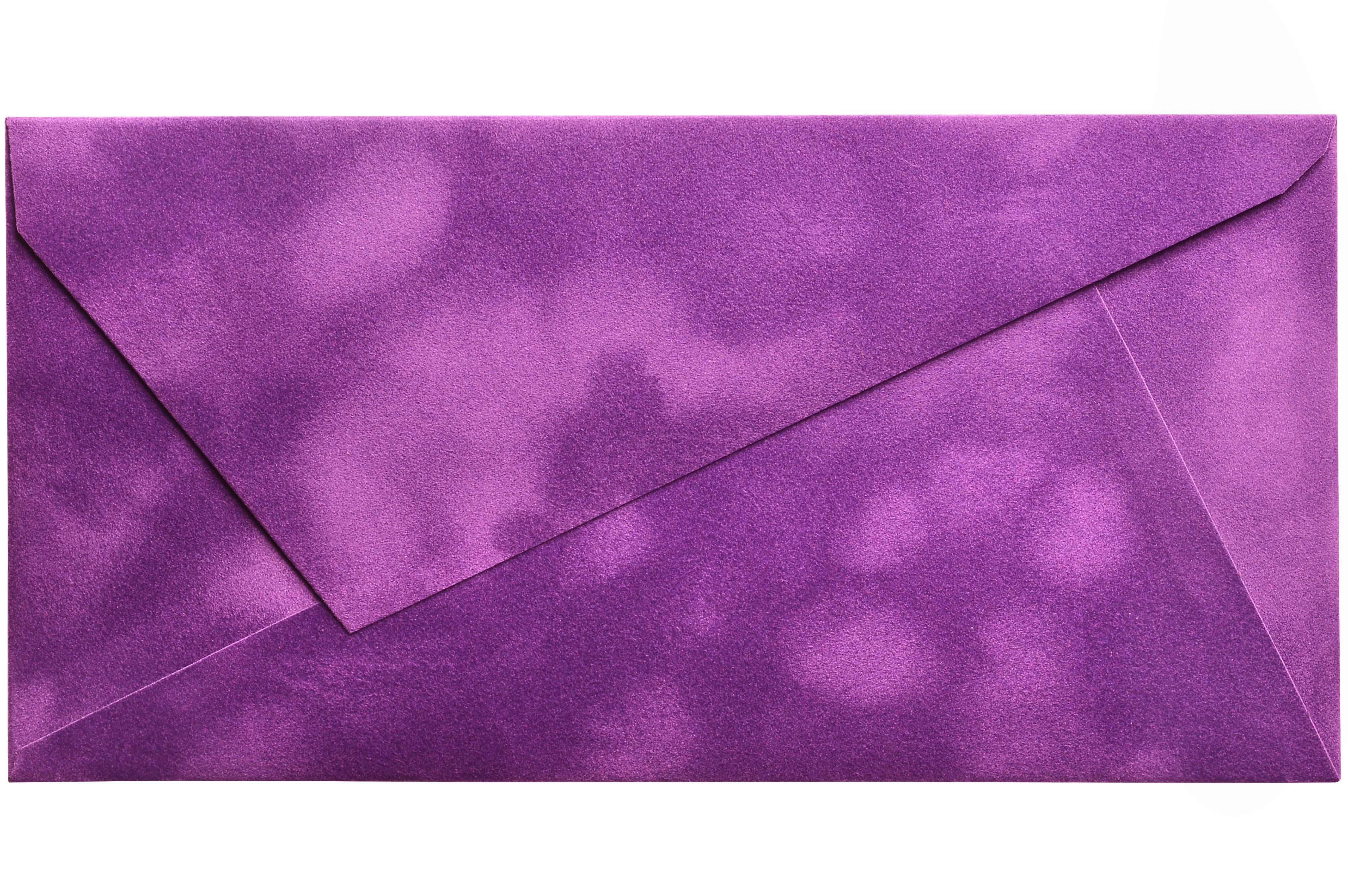 Конверт для денег бархатный с легким мраморным эффектом 22х11 см Фиолетовый (371093556)