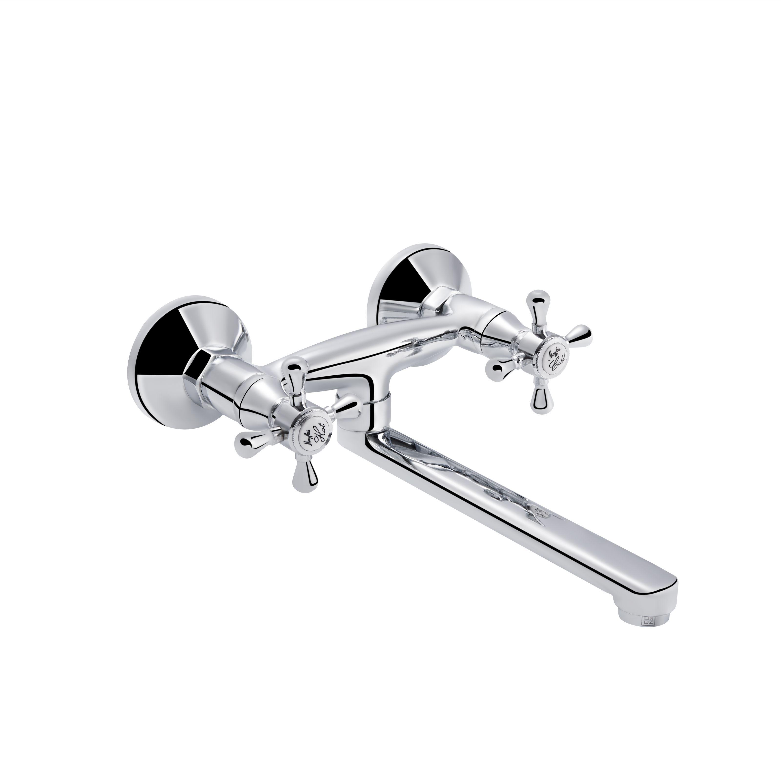 Смеситель для кухни Lidz Mayfair LIDZCRM16361 настенный двухвентильный Хром (77133)