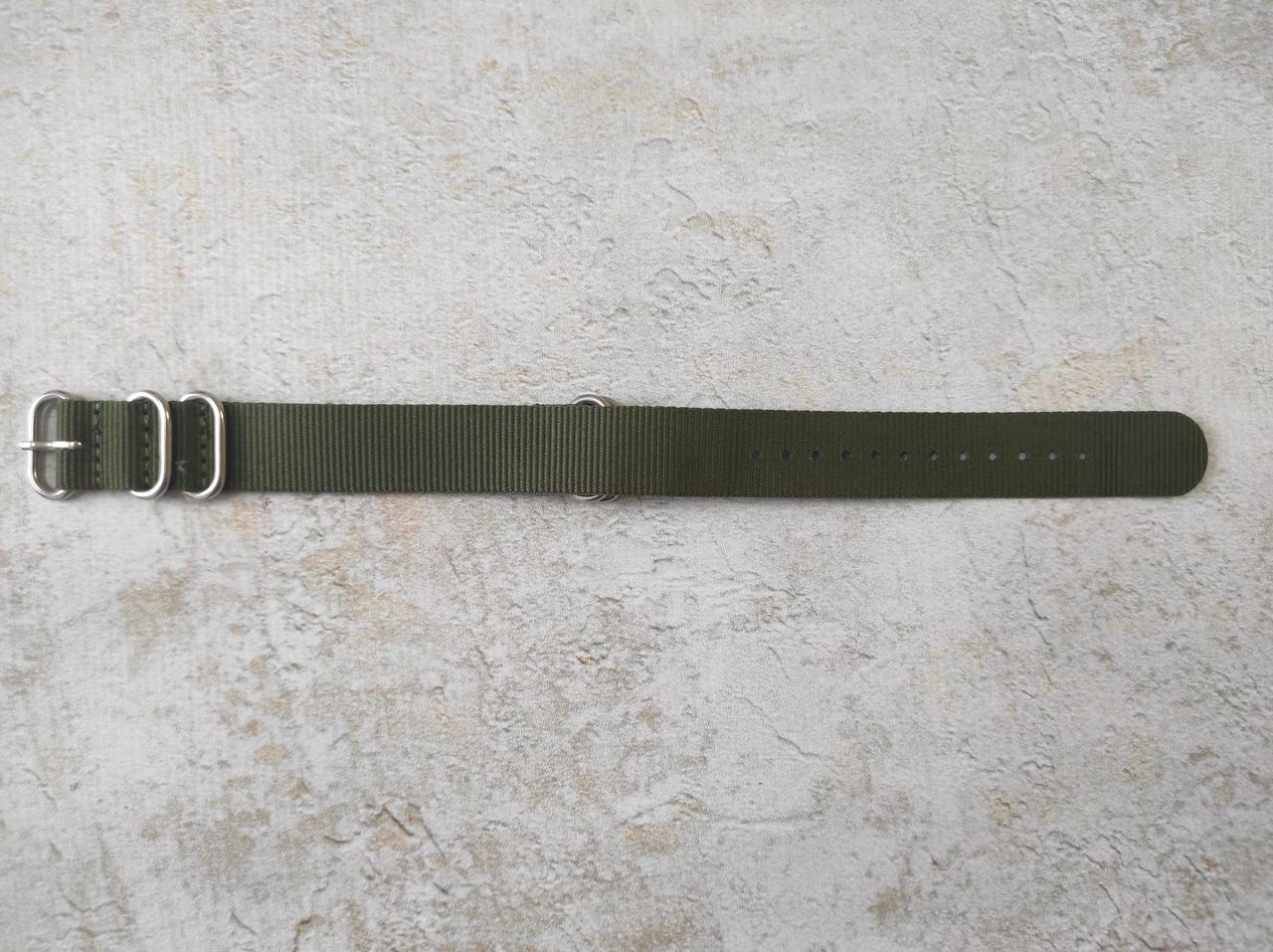 Ремешок для часов Yigao Nato Zulu нейлон 22 мм Хаки (1501521897) - фото 3 Ремешок для часов Yigao Nato Zulu нейлон 22 мм Хаки (1501521897) - фото 3