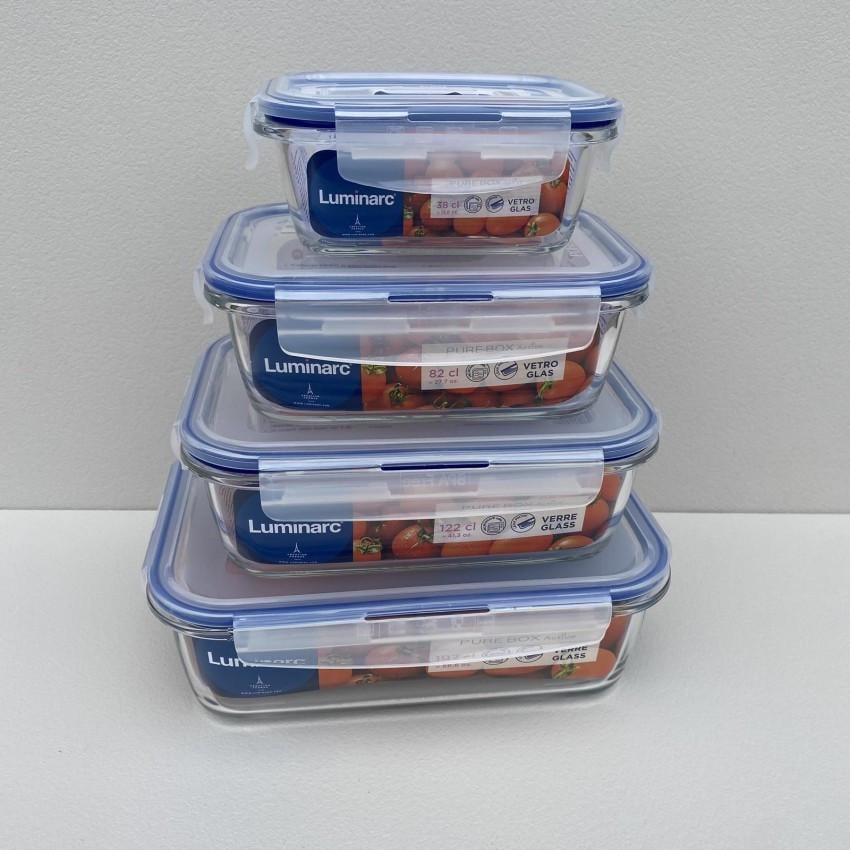 Набір контейнерів Luminarc Pure Box 380/820/1220/1970 мл (2243876196) - фото 3 Набір контейнерів Luminarc Pure Box 380/820/1220/1970 мл (2243876196) - фото 3