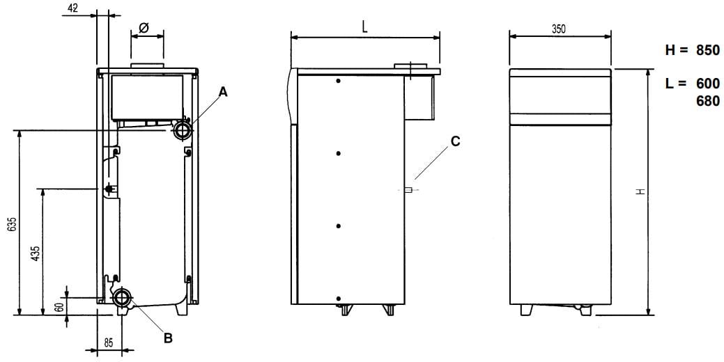 Котел газовый напольный Baxi SLIM 1.400 iN 40 кВт с дефлектором (WSB431403471) - фото 3 Котел газовый напольный Baxi SLIM 1.400 iN 40 кВт с дефлектором (WSB431403471) - фото 3