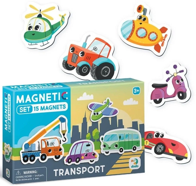 Набір магнітів транспорт Dodo 200260 15 шт. (2258)