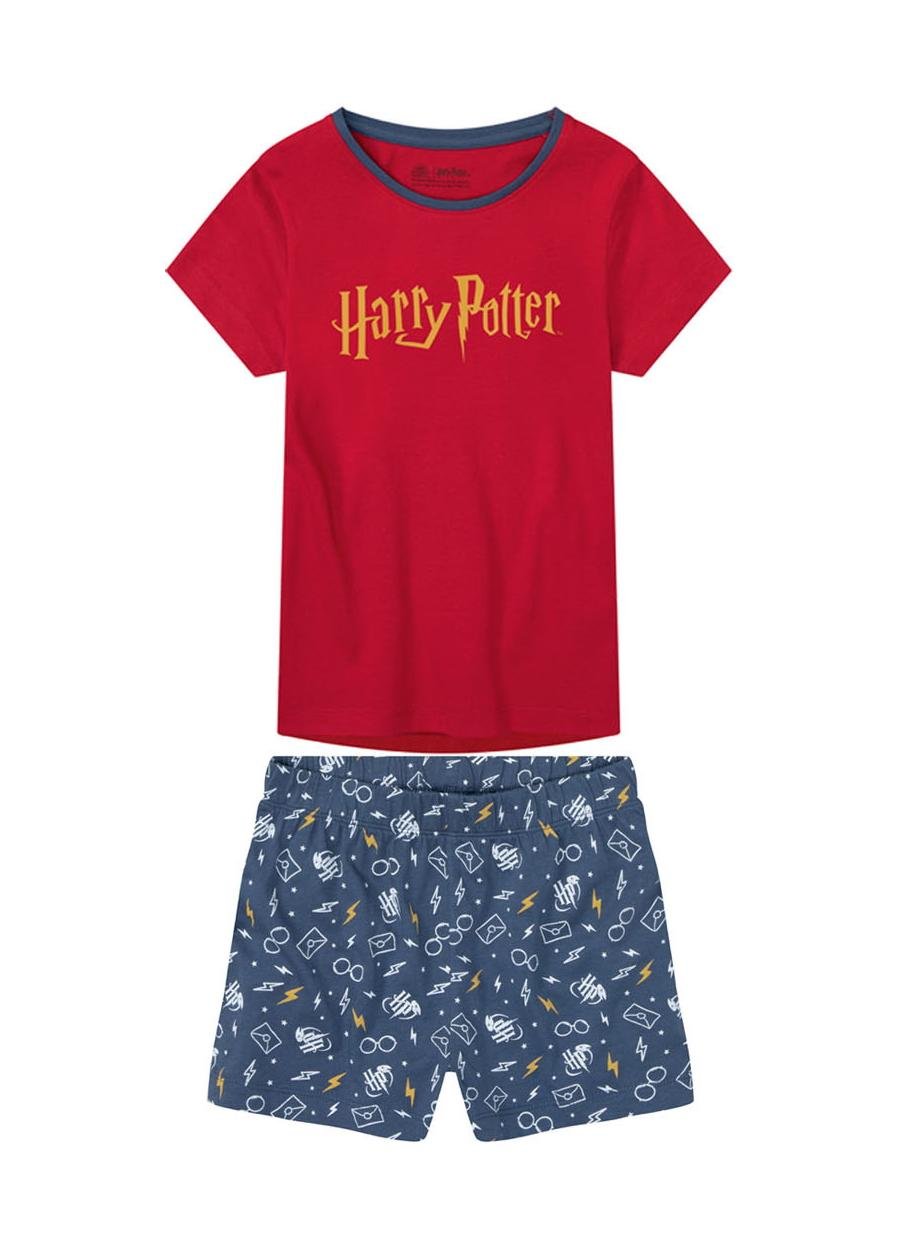 Пижама футболка/шорты для девочки Disney Harry Potter 396854 134-140 см 8-10 лет Бордовый (74564)
